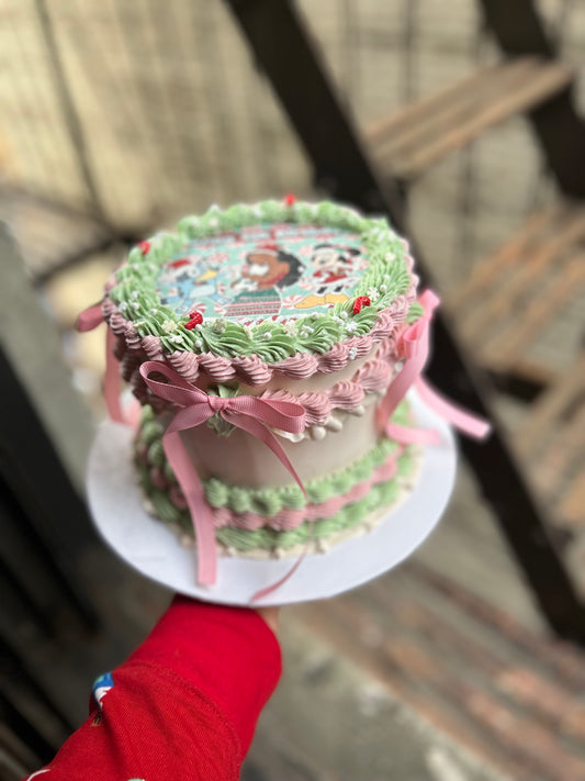6" 2 Layer Vintage Cake